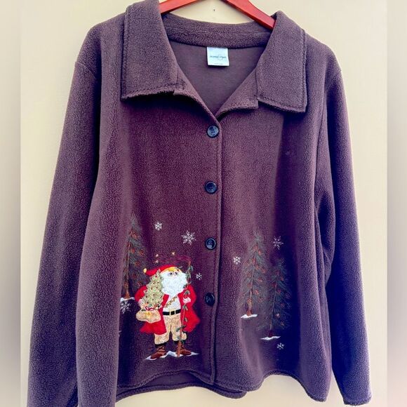 Decorated Originals size XXX-Large brown button up light jacket - Picture 1 of 6